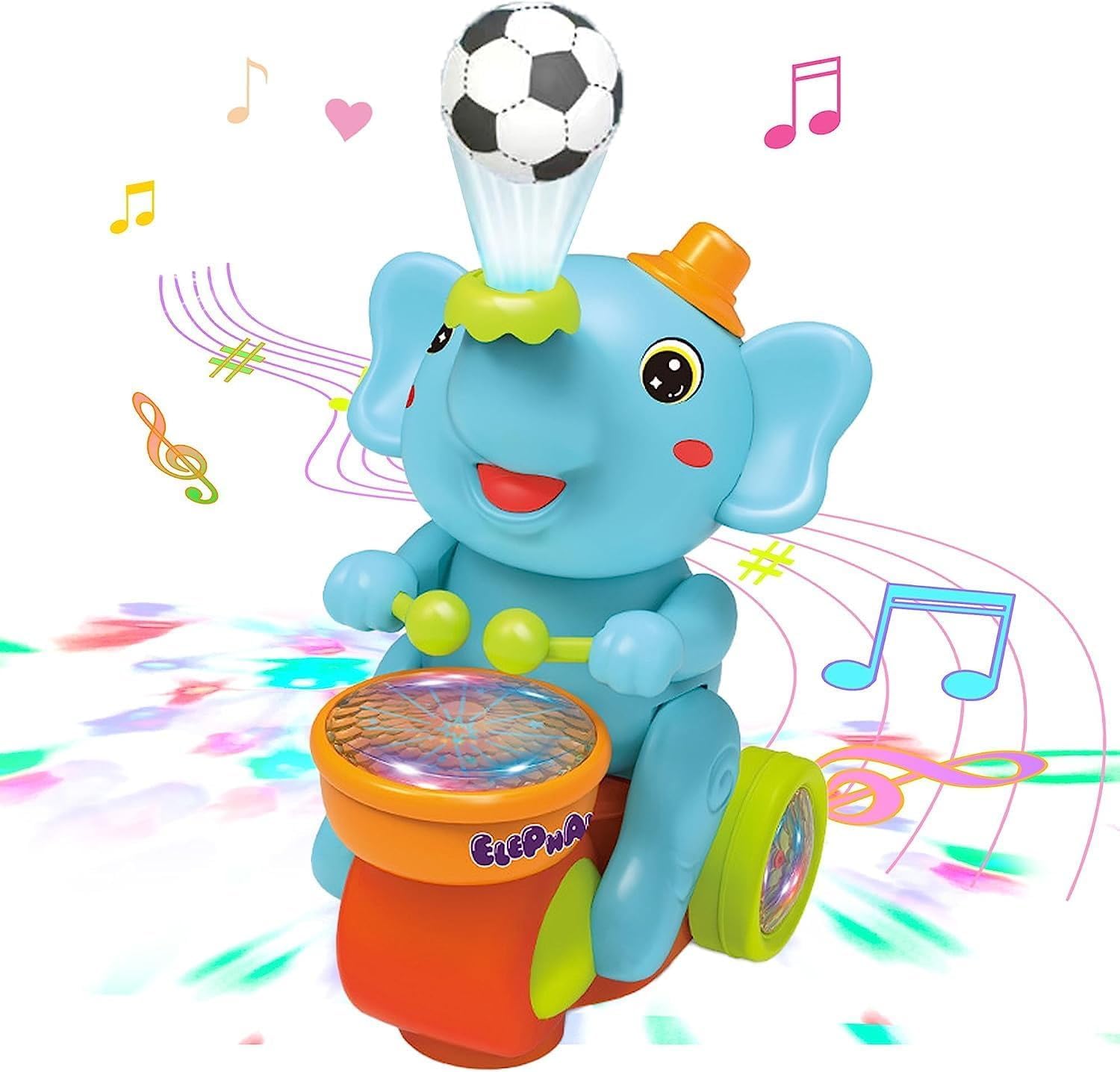 Elephant Musician Toy for Kids – Light, Music & Drum | Musical Toy
