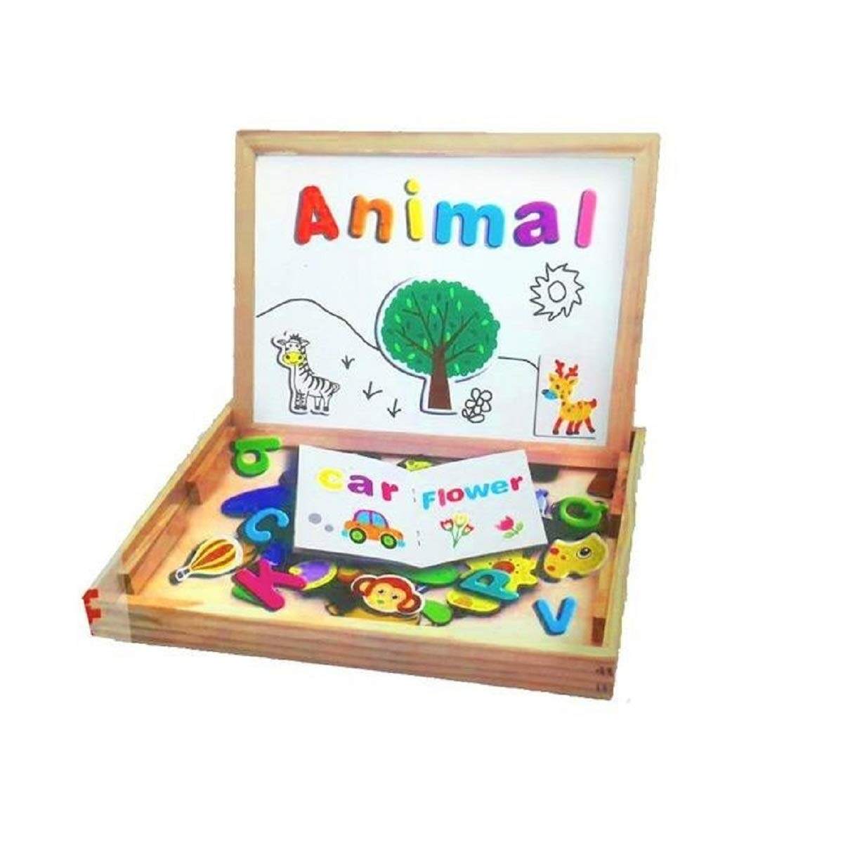 Wooden Cartoon Letter Magnetic Puzzle Board