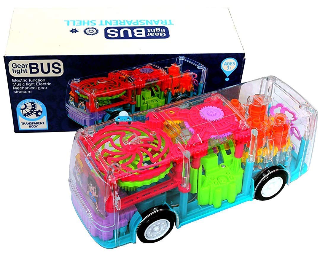 Gear Light Transparent Bus Toy
