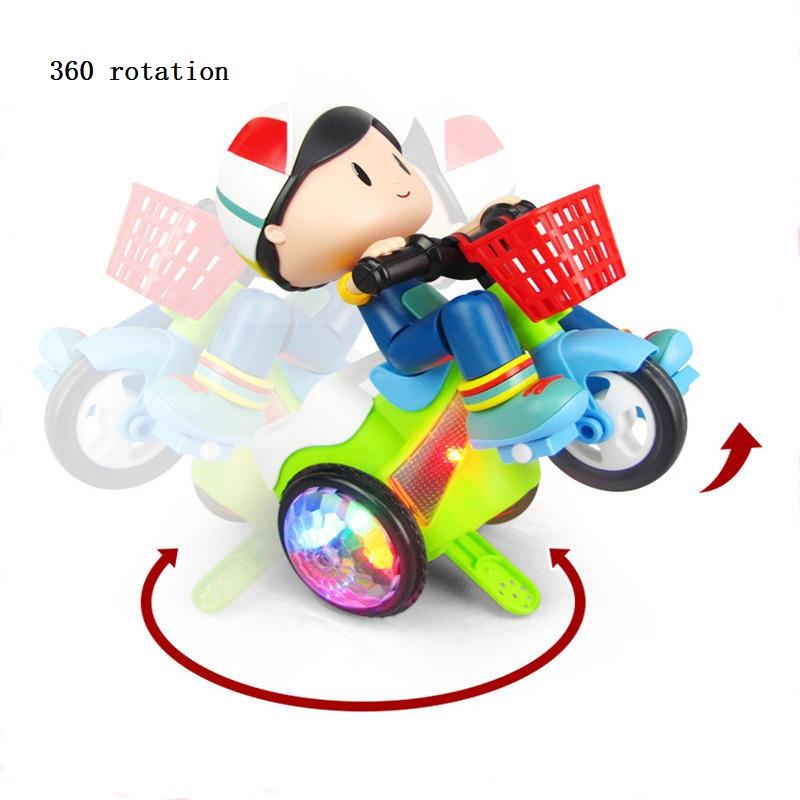 Stunt Tricycle Bike with Light and Music- Battery Operated Toy 