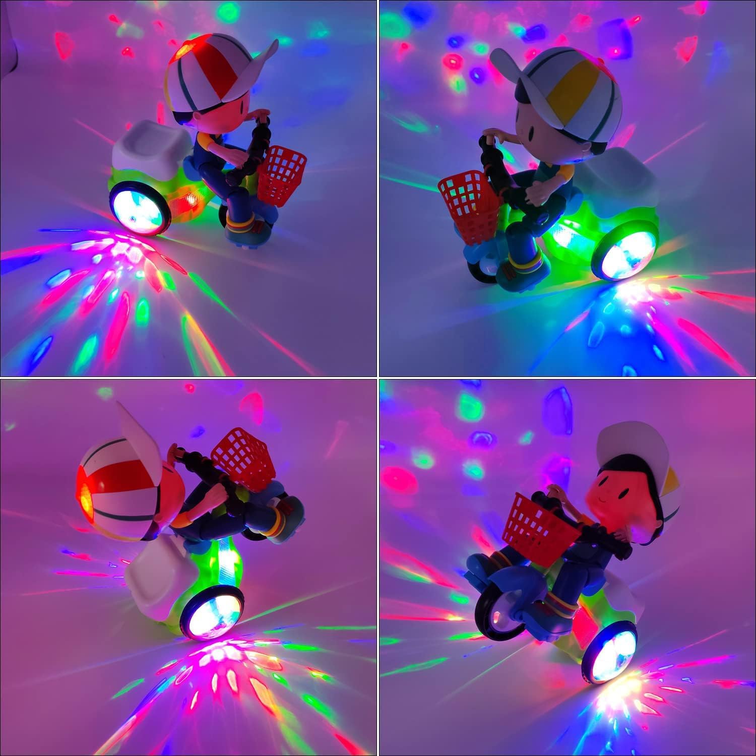 Stunt Tricycle Bike with Light and Music- Battery Operated Toy 