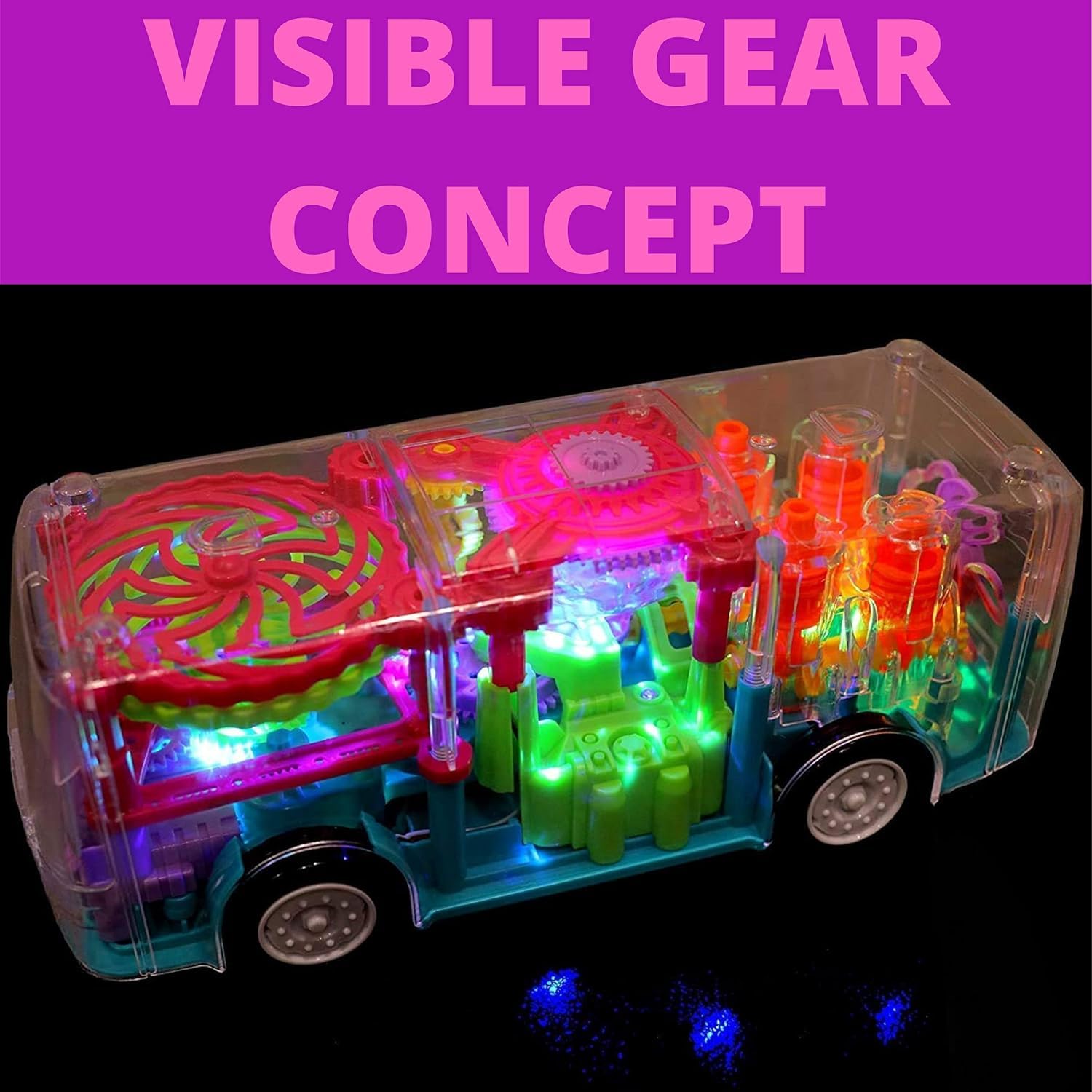 Gear Light Transparent Bus Toy
