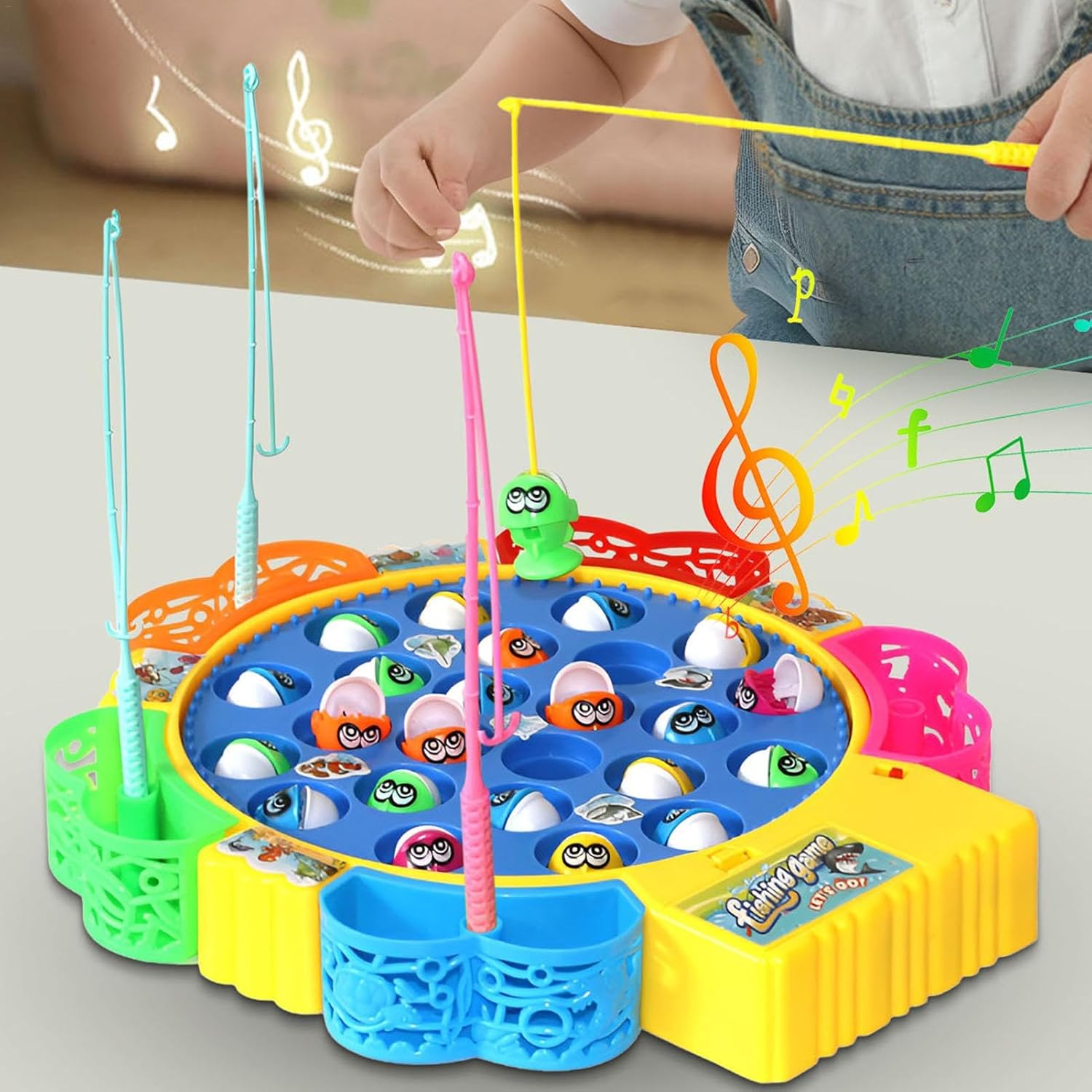 Electric Fishing Game Toy | Family Children Backyard Colorful Toy Games | 