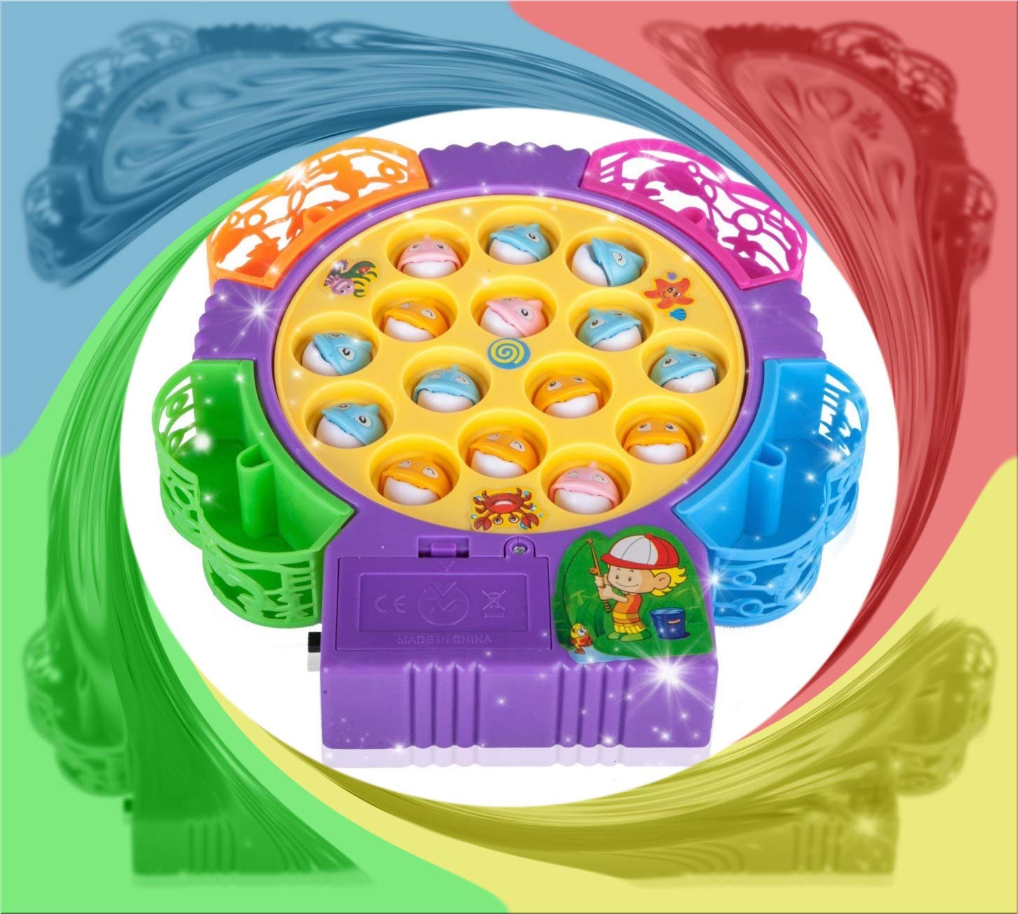 Electric Fishing Game Toy | Family Children Backyard Colorful Toy Games | 