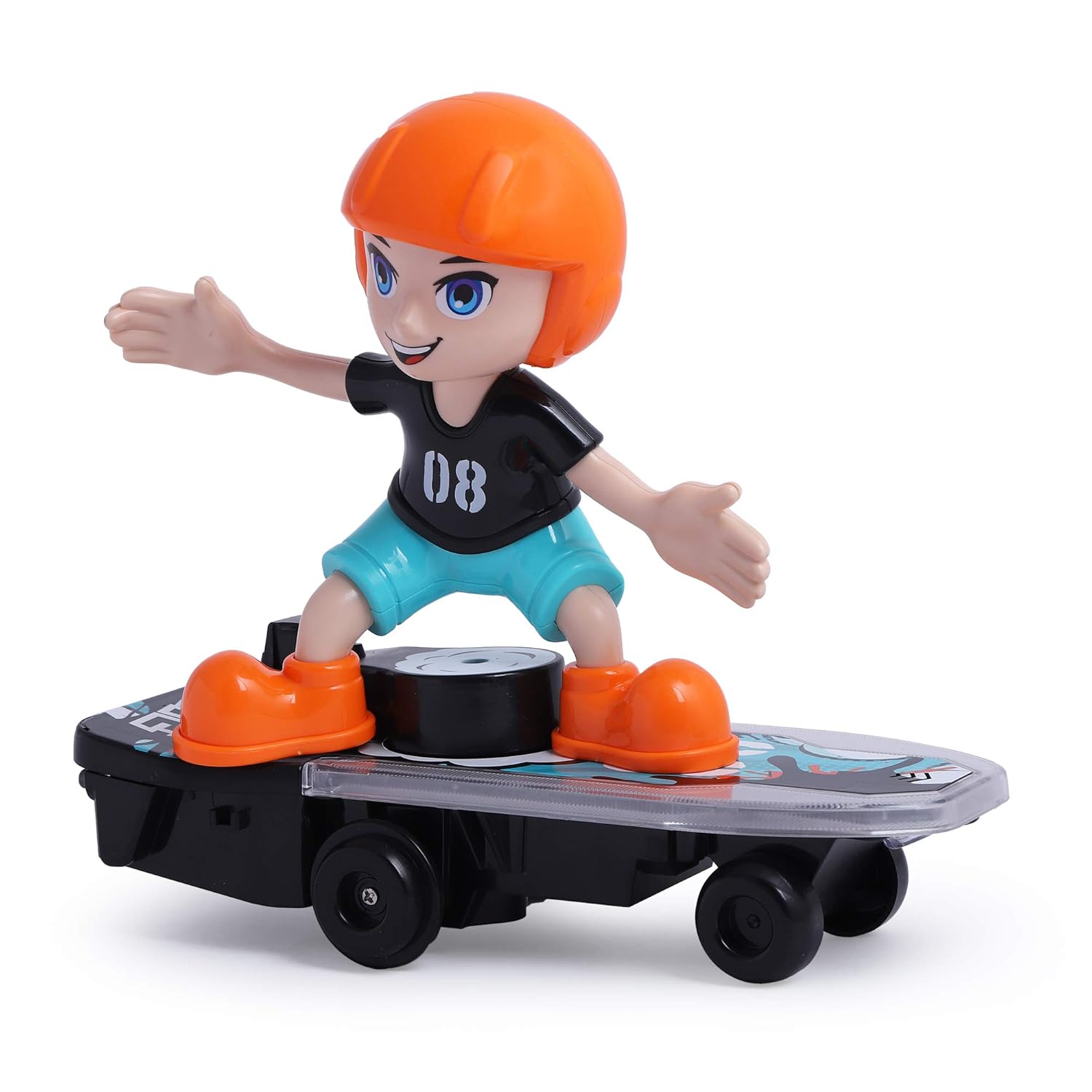 Sliding Plate -Electronic Stunt Skateboard Boy with Music & Light Effect (Multicolor)