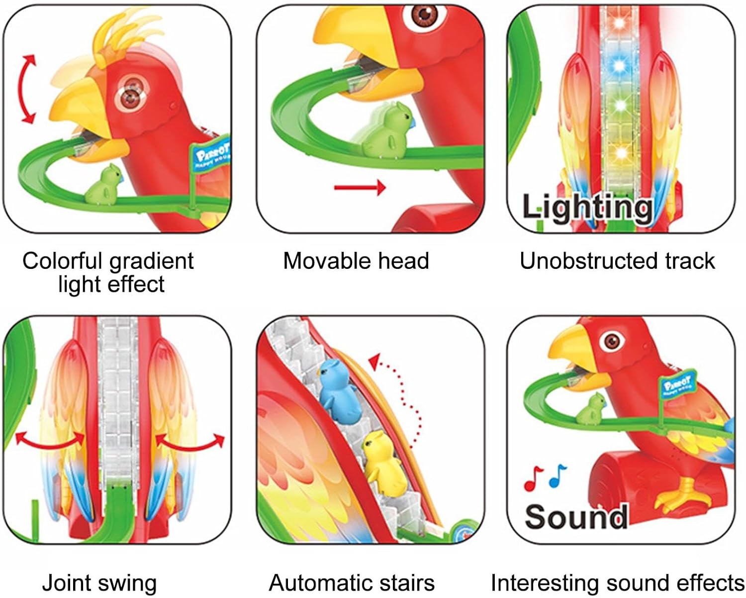  Duck Parrot Climb Stairs Toy for Kids,