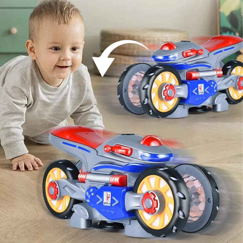 Stop Motor | 360 Rotate Motor Cycle With Lightning Effect