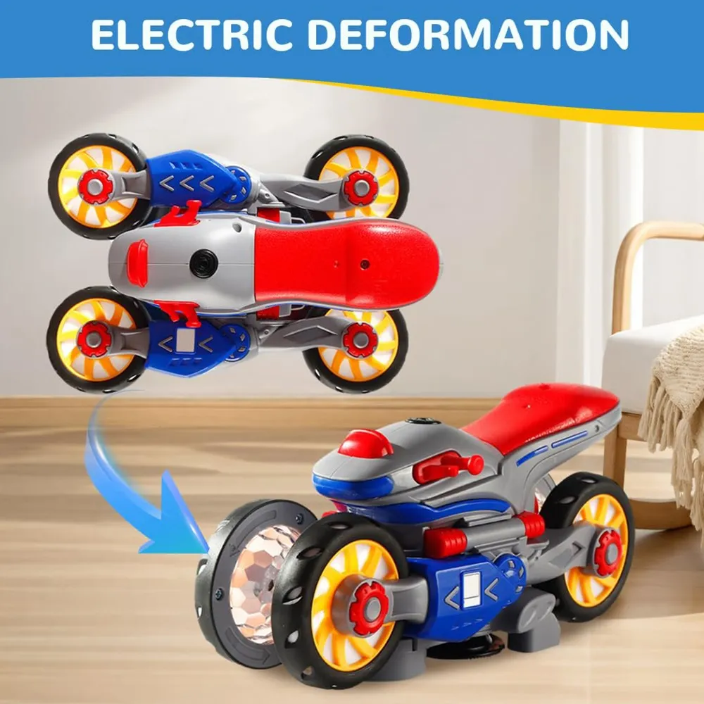 Stop Motor | 360 Rotate Motor Cycle With Lightning Effect