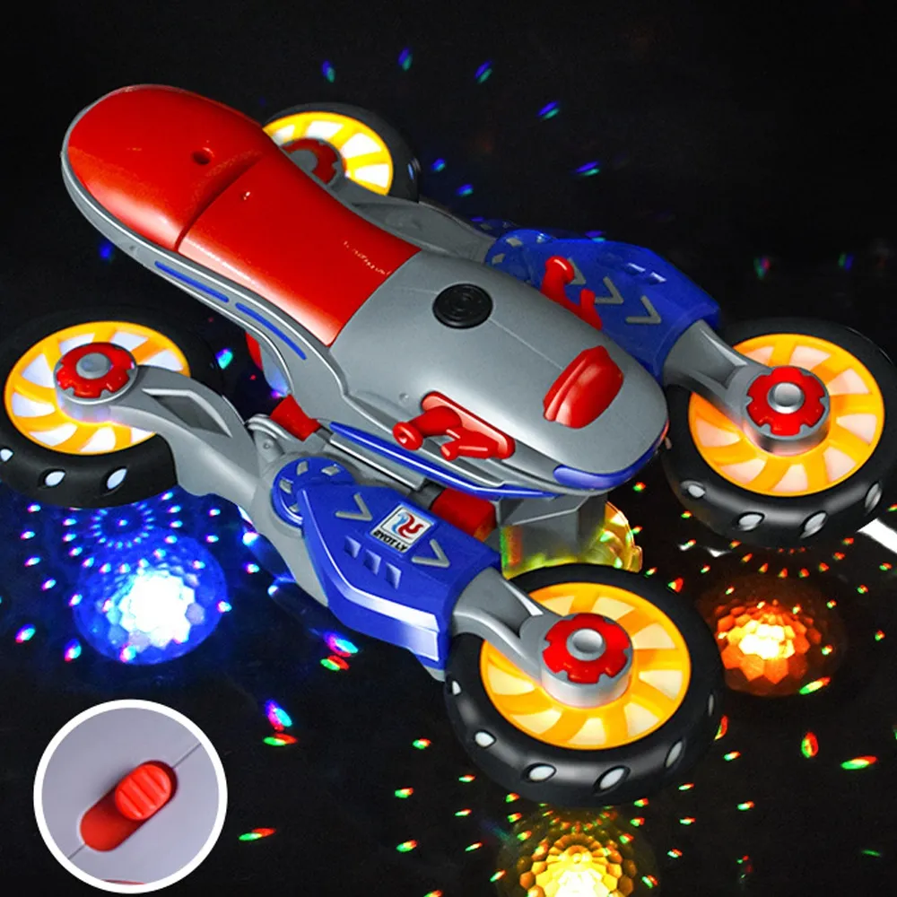 Stop Motor | 360 Rotate Motor Cycle With Lightning Effect